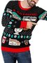 JoyMitty Men's Christmas Cartoon Fun Jacquard Warm Sweater