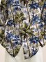 JoyMitty Vintage Art Floral Men's Long Sleeve Shirts Coconut Palm Tree Stretch Oversized Aloha Camp Button Shirts
