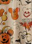 JoyMitty Men's Halloween Pumpkin Mouse Print Drawstring Hooded Sweatshirt