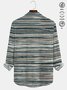JoyMitty Vintage Casual Men's Long Sleeve Stripe Shirts Stretch Wrinkle Free Seersucker Aloha Camp Pocket Button Shirts