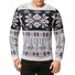 JoyMitty Men's Christmas Sika Deer Jacquard Warm Sweater