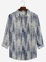 JoyMitty 50’s Retro Textured Gray Men's Casual Long Sleeve Shirts Stretch Aloha Camp Button Pocket Art Shirts