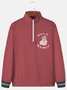 JoyMitty Christmas Men's Stand Collar Sweatshirt Half Quarter Zipper Santa Claus Pullover Sports