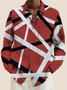 JoyMitty 50’s Retro Rock Music Geometric Art Men's Casual Long Sleeve Shirts Stretch Plus Size Aloha Camp Pocket Shirts