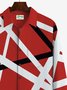 JoyMitty 50’s Retro Rock Music Geometric Art Men's Casual Long Sleeve Shirts Stretch Plus Size Aloha Camp Pocket Shirts
