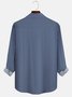 JoyMitty Basic Black and White Striped Men's Casual Long Sleeve Shirts Stretch Plus Size Aloha Camp Pocket Shirts