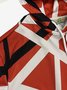 JoyMitty Retro Rock Red Geometric Music Art Men's Drawstring Hoodies Stretch Oversized Pocket Pullover Sweatshirts