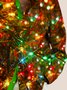 Christmas Holiday Brown Men's Art Shirts Cartoon Christmas Lights Warm Comfortable Stretch Pocket Shirts