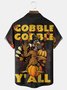 Thanksgiving Turkey Breast Pocket Short Sleeve Casual Shirt