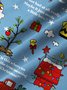 Christmas Holiday 50‘s Vintage Cartoon Men's Shirts Stretch Christmas Tree Snowman Fun Camp Pocket Art Shirts