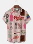 Royaura® Christmas Movie Print Men's Button Pocket Shirt