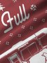 Christmas Car Letter Print Men's Button Pocket Shirt