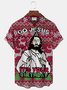Christm Jesus Printed Men's Button Pocket Shirt