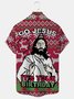 Christm Jesus Printed Men's Button Pocket Shirt