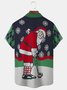 Men's Christmas Santa Baseball Print Men's Button Pocket Shirt