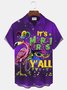 Mardi Gras Printed Men's Button Pocket Shirt
