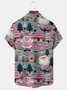 Christmas Gnome Print Men's Button Pocket Shirt