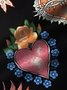 Royaura® Valentine's Day Holiday Men's Hawaiian Shirts Love Cartoon Art Pocket Camp Shirts Big Tall