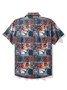 JoyMitty Beach Vacation Gray Men's Hawaiian Shirts TAPA Geometric Sweat Wicking Breathable Easy Care Stretch Aloha Camping Pocket Shirts