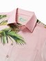 JoyMitty Beach Vacation Pink Men's Hawaiian Cool Ice Shirts Island Coconut Flamingo