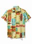 JoyMitty Beach Holiday Men's Hawaiian Shirts TIKI Totem Sweat-Wicking Breathable Easy Care Stretch Aloha Camp Pocket Shirts