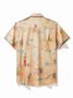 JoyMitty Coconut Cocktail Print Cool Ice Shirts Sweat-wicking Beach Men's Hawaiian Oversized Pocket Shirt