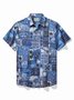 JoyMitty Ethnic Print Cool Ice Shirts Sweat-wicking Beach Men's Hawaiian Oversized Pocket Shirt