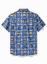 JoyMitty Hawaiian Coconut Tree Print Men's Button Pocket Quick Dry  Cool Ice Shirts  Sweat-wicking Shirt