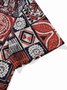 JoyMitty Beach Vacation Red Men's Hawaiian Shirts TAPA Geometric Sweat-Wicking Breathable Easy Care Stretch Aloha Camping Pocket Shirts