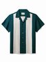 Men's 1950 Vintage Multicolored Basic Blowling Shirts Casual Easy Care short sleeve Shirts