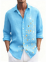 JoyMitty Christmas Black Men's Long Sleeve Shirts Glitter Gold Christmas Tree Stretch Oversized Button Shirts