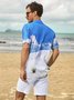 Square Neck Cotton-Blend Abstract Shirts & Tops