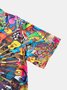 Printed Ombre Shirt Collar Shirts & Tops