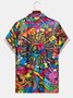 Printed Ombre Shirt Collar Shirts & Tops