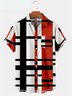 Hawaiian Retro Geometric Abstract Elements Men's Casual Short-sleeved Shirt