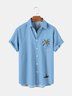 Mens Simple Coconut Tree 3D Printed Hawaiian Shirt Short-sleeved Top & Tops