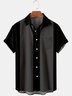 Men's Casual 50s Retro Bowling Shirts Vertical Striped Two Tone Camp Short Sleeve Tops