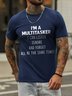 I'm A Multitasker Crew Neck Casual Short Sleeve Shirts & Tops