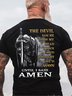 The Devil Saw Me With My Head Down Until I Said Amen Veterans T-Shirt
