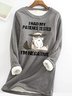 Womens Funny I Had My Patience Test Grumpy Cat Animal Crew Neck Sweatshirt