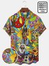  Hippie Music Guitar Hawaiian Big & Tall Aloha Shirt