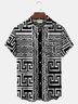  Neon Ethnic Aztec Pattern Retro Bowling Hawaiian Shirt Oversized Vacation Aloha Shirt
