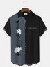 Vintage Bowling Musical Print Men's Vacation Hawaiian Big and Tall Aloha Shirt