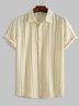 Lines Pattern Short Sleeves Shirt