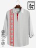 JoyMitty Guayabera Casual Men's Vacation Big and Tall Long Sleeve Shirt