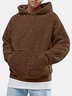 JoyMitty Basic Casual Plush Men's Oversized Hooded Sweatshirt