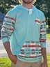 JoyMitty Men's Western Aztec Drawstring Hoodies