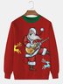 JoyMitty Christmas print round neck long sleeve sweatshirt