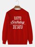 JoyMitty Christmas print round neck long sleeve sweatshirt