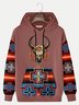 JoyMitty Men's Aztec Print Art Festive Hooded Sweatshirt